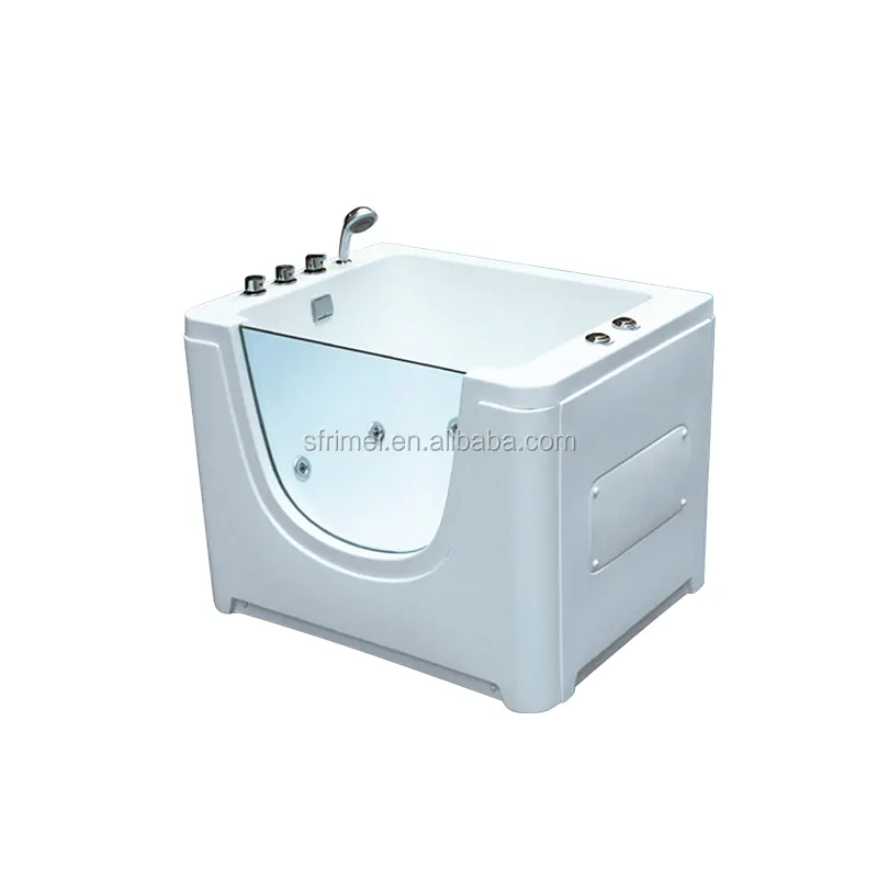 Bán Hot Freestanding Side Glass Bồn Tắm Cho Đứng Bé Bồn Tắm Thủy Tinh Bé Spa Bồn Tắm Giá K-BB005