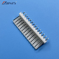 Conector de terminal de crimpado de cable a placa JINDA 2510-14A de 2.54mm y 14 pines, macho, de latón estañado, corriente nominal de 3A y 250V para PCB