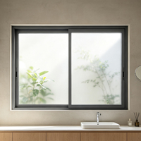 Ventana Corredera de Aluminio con Doble Acristalamiento, Aislante Acústico, Anticondensación, para Estudio, Precio de Fábrica