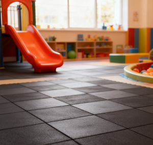 Hochwertiger 15mm Dicker Rutschfester Stoßdämpfender Schallisolierender 1m X 1m <span class=keywords><strong>Gummi</strong></span>-Fitnessboden (Rein Schwarz) mit Individuellen Designs - Product Image 5