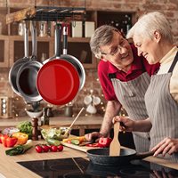 Support suspendu pour pot de cuisine en bois pour plafond Cintres pour pot vintage pour montage au plafond