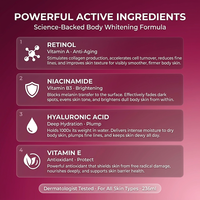 Crème blanchissante pour le corps au rétinol 236ml |   Lotion corporelle éclaircissante anti-âge correctrice des taches brunes à la niacinamide pour un teint uniforme