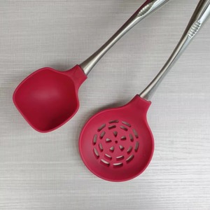 Silicone Spatula Set 4 Piece Stainless Steel Handle Kitchen Utensils For <b>Cooking</b> And Serving - Product Image 4
