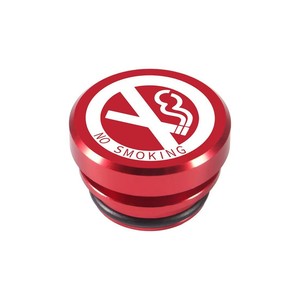 Cubierta de aleación de aluminio para cenicero de coche, para encendedor de cigarrillos, desmontable, diseño rojo, prohibido fumar - Product Image 5