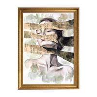 Peinture à l'huile sur toile peinte à la main, sur mesure, grande taille, multicolore, texture 3D épaisse, portrait abstrait pour décoration de salon de luxe