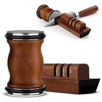 Vente flash : Kit d'affûtage de couteaux à roulettes 5 en 1, base magnétique, pierres à aiguiser cylindriques, haute dureté, épaisseur 5 mm, magnétique
