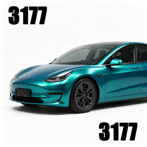 Vinilo para Envoltura de Autos con Cobertura Total, Color Azul Metálico Atomic <span class=keywords><strong>Teal</strong></span>, Autoadhesivo, Autoregenerable, Antiarañazos, Cambia el Color de la Pintura del Auto, Suministro de Fábrica - Product Image 4