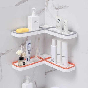 Estante de esquina giratorio para baños, montaje en pared, estante de almacenamiento de ducha plegable, soporte para decoración del hogar, accesorio - Product Image 4