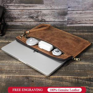 Funda Protectora de Piel Genuina para Laptop Apple, Portátil, de Viaje, con Interior Impermeable de Piel de Vaca, para el Nuevo MacBook Pro 14, Venta al Por Mayor - Product Image 2