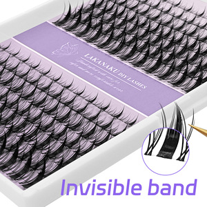 Pestañas Postizas Lakanaku Diy Lashes Manga con Banda Invisible, Rizos Naturales, Fibras Sintéticas, Efecto 3D, Pestañas de Tira Completa - Product Image 4