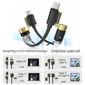 Câble de charge rapide 4 <span class=keywords><strong>en</strong></span> 1 de haute qualité 120W, double type C, câble de données USB <span class=keywords><strong>en</strong></span> silicone, chargeur PD pour iPhone tablette 1M 2M - Product Image 4