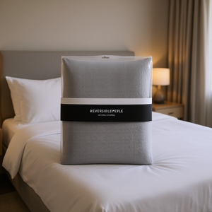 Juego de Cubrecamas Reversibles DB, Gris, Tamaño King, Microfibra Acolchada, Diseño Liso, para Uso en el Hogar y Hoteles - Product Image 2