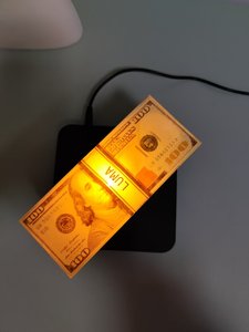 Modèle de lumière nocturne créative HCNT avec effet de flottement d'argent, lumière dégradée à 16 couleurs avec télécommande, un produit tendance et technologique - Product Image 3