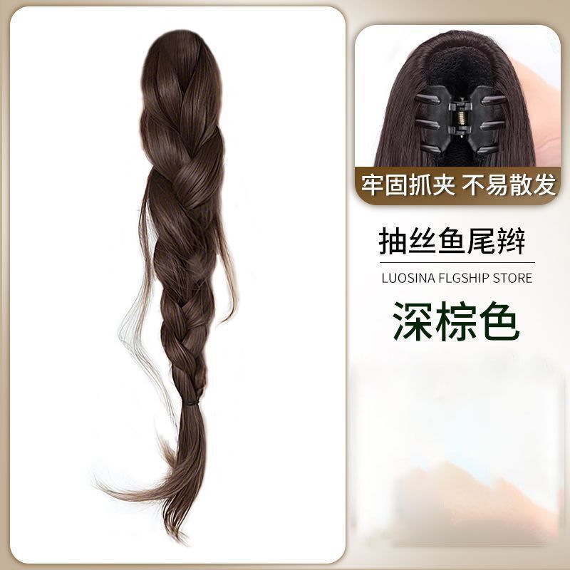 Tresse queue de poisson (marron foncé)