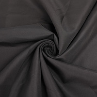 Prix usine Tissu pongé asiatique uni noir 100% polyester 150m 80gsm à armure toile pour doublure