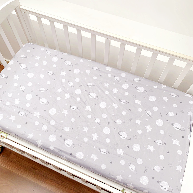 Детские товары, простыня для кроватки, розовая, белая, серая