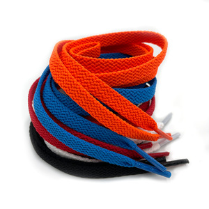 Lacets plats en polyester de 8 mm de large, couleurs mélangées, pour chaussures de sport et décontractées - Product Image 1