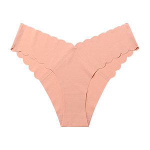 Ropa interior transpirable triangular de una pieza para mujer, bragas de diseño sin costuras de encaje de onda fina de tiro bajo de talla grande para todos los días - Product Image 6