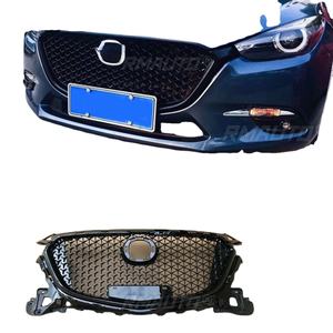 Parrilla Delantera Estilo Panal de Abeja para Mazda 3 Axela 2017-2019, Color Negro Brillante, Kit de Carrocería, Accesorios para Mazda 3 Axela - Product Image 1