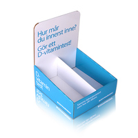 Présentoir de comptoir en carton écologique pliable personnalisé pour vente au détail PDQ CDU pour table