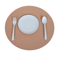 1 ensemble de tapis de Table matelassé, mobilier moderne de styliste, avec impression naturelle, napperon rond