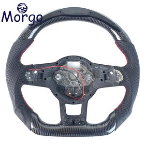 Volante de fibra de carbono LED personalizado para Volkswagen para MK7 GTI GTD <span class=keywords><strong>Golf</strong></span> 7 - Product Image 1