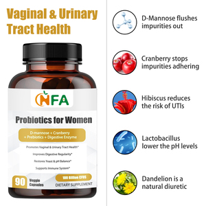 Probióticos OEM ODM para Mujeres con D-Manosa, Arándano, Prebióticos, Enzimas Digestivas, 100 Mil Millones de UFC, Suplemento Dietético - Product Image 4
