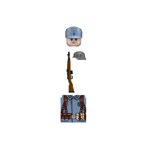 Militaire WW2 soldats allemands figurines blocs de construction Camouflage armée infanterie officier chapeau casque armes briques jouets pour enfants - Product Image 1