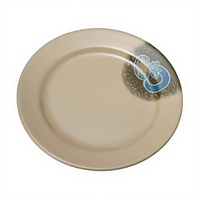 Assiette de service en mélamine écologique personnalisée, 10 pouces, pour restaurants, hôtels, traiteurs, vente en gros, OEM, ODM, directement de l'usine