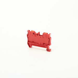 Guan Yang PT2.5 Red Straight Insert Spring <b>Terminal</b> Block 2 Pole 2.5mm Square Industrial Wiring Rail Mount - Product Image 4