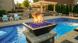 Garden <b>Fire</b> and Water Feature Outdoor Corten Steel Gas <b>Fire</b> <b>Pit</b> Waterfall Bowl Pool <b>Fire</b> Bowls - Product Image 5