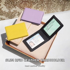 Cartera Wriza Ultrafina, Mini, Pequeña, con Bloqueo RFID, Porta Tarjetas de Identificación, de Primera Capa, Portátil, de Cuero Genuino para Hombre, para Tarjetas de Crédito - Product Image 2