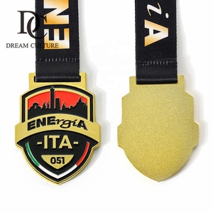 Promotion de la médaille du club de sport chinois, trophée en métal plaqué or personnalisé, médaille et plaques - Product Image 1