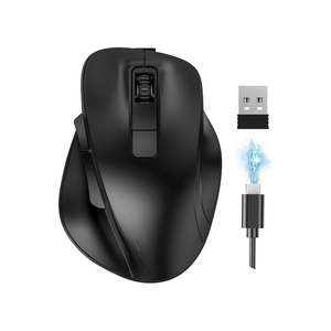 เมาส์บลูทูธสำหรับแล็ปท็อปแบบชาร์จได้พร้อมตัวรับสัญญาณ USB ที่เก็บข้อมูล โหมดพักอัตโนมัติ เชื่อมต่อรวดเร็ว - Product Image 1