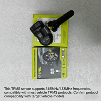 Capteur TPMS programmable universel MS à double fréquence 315 et 433 pour système de surveillance de la pression des pneus automobiles