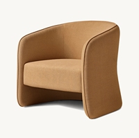 Fauteuil individuel moderne GIA, fauteuil minimaliste contemporain en tissu pour chambre à coucher, chaise de loisirs douce pour villa intérieure
