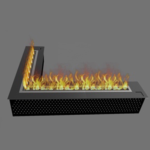 Fuego Real <span class=keywords><strong>Kamin</strong></span>, llama inteligente, quemadores de etanol biológico para interiores, chimeneas en forma de L - Product Image 1