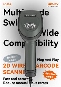 HC3308 Handheld 2D <span class=keywords><strong>QR</strong></span> & Barcode Scanner Lecteur Code Barre para Vertical Boutique Stock Disponible - Product Image 5