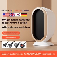 Chauffage d'appoint céramique PTC 1200W, ventilateur de bureau électrique portable avec protection anti-renversement et anti-surchauffe, couverture de 20m, utilisation sur bureau, B2B OEM