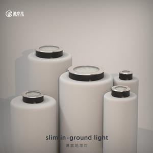 Lampe extérieure souterraine étanche à LED ronde encastrée ultra-mince pour jardin paysager, projecteur coloré, lampe enterrée - Product Image 1