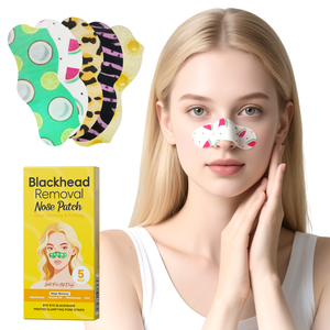 Private Label OEM Blackhead Removal Nose Patch Deep Cleansing Pore <b>Strips</b> for Excess Oil Dirt Removal 5 PCS Bulk Wholesale - Product Image 1