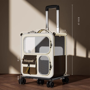 Sac à dos portable OEM personnalisé en tissu Oxford <span class=keywords><strong>pour</strong></span> animaux <span class=keywords><strong>de</strong></span> compagnie (chats et chiens) avec valise à roulettes et grande capacité - Product Image 5