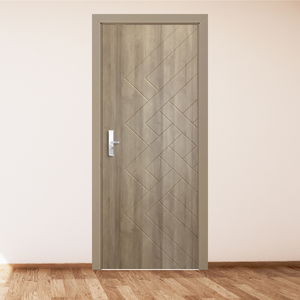 Puerta exterior de madera MDF de alta calidad para hoteles y apartamentos Estilo de diseño moderno Muchos tamaños OEM del fabricante de Vietnam - Product Image 1