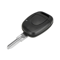 Clé plate Renault à 1 bouton pour Clio 2001-2008/Kangoo 2002-2004, remplacement de clé à distance, boîtier de clé, puce 433 MHz, lame en ABS, modèle