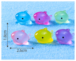 Kawaii-Figurine en résine 3D, animal requin ermite, crabe, hippocampe porte-bonheur, breloque aveugle, sac lumineux, à vendre, décor d'<span class=keywords><strong>aquarium</strong></span> - Product Image 6