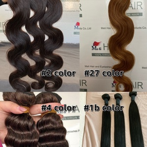 Extensiones de Cabello con Ondas Suaves # 2 Colores de Cabello # 27 Paquetes de Cabello Rubio Miel # Extensiones de Cabello Humano 100% en 4 Colores, Doble Trama a Máquina - Product Image 2