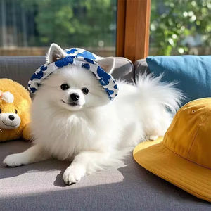 Adjustable Solid Eco-Friendly Pet <b>Hat</b> with Ear Holes Cute Pet Inspired Sunscreen Cap for Dogs and <b>Cats</b> - Product Image 3