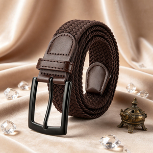 Ceinture de golf tressée élastique décontractée de haute qualité, largeur 35 mm, avec boucle en alliage à ardillon - Product Image 3