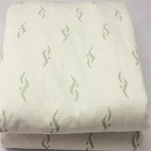 Hypoallergenic बांस Jacquard सज्जित चादर निविड़ अंधकार बिस्तर रक्षक गद्दा कवर