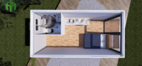 Maison préfabriquée en acier avec un design moderne pour centre commercial, bureau, mur-rideau en verre commercial, maison préfabriquée